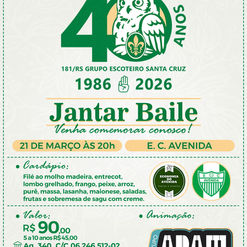 Jantar-Baile do Grupo Escoteiro Santa Cruz