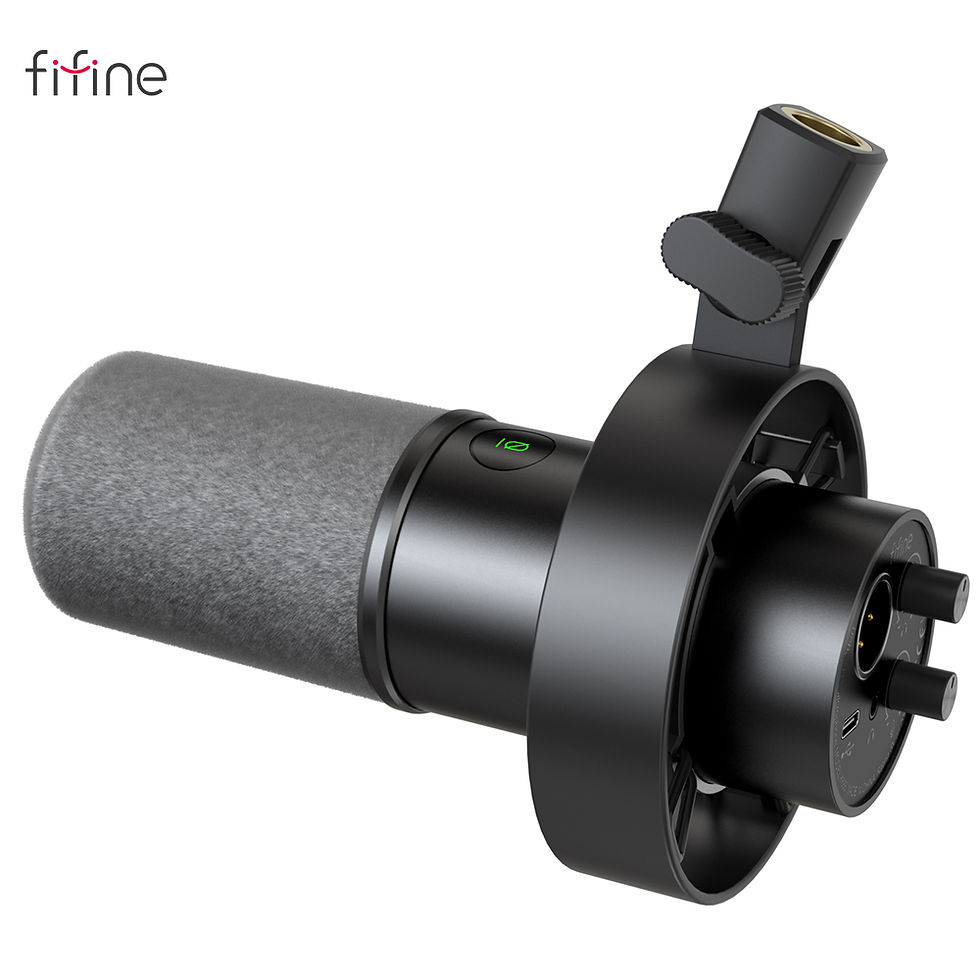 Thumbnail: FIFINE USB/XLR Dynamic Microphone with Shock Mount,Touch-mute,Headphone Jack&Vol