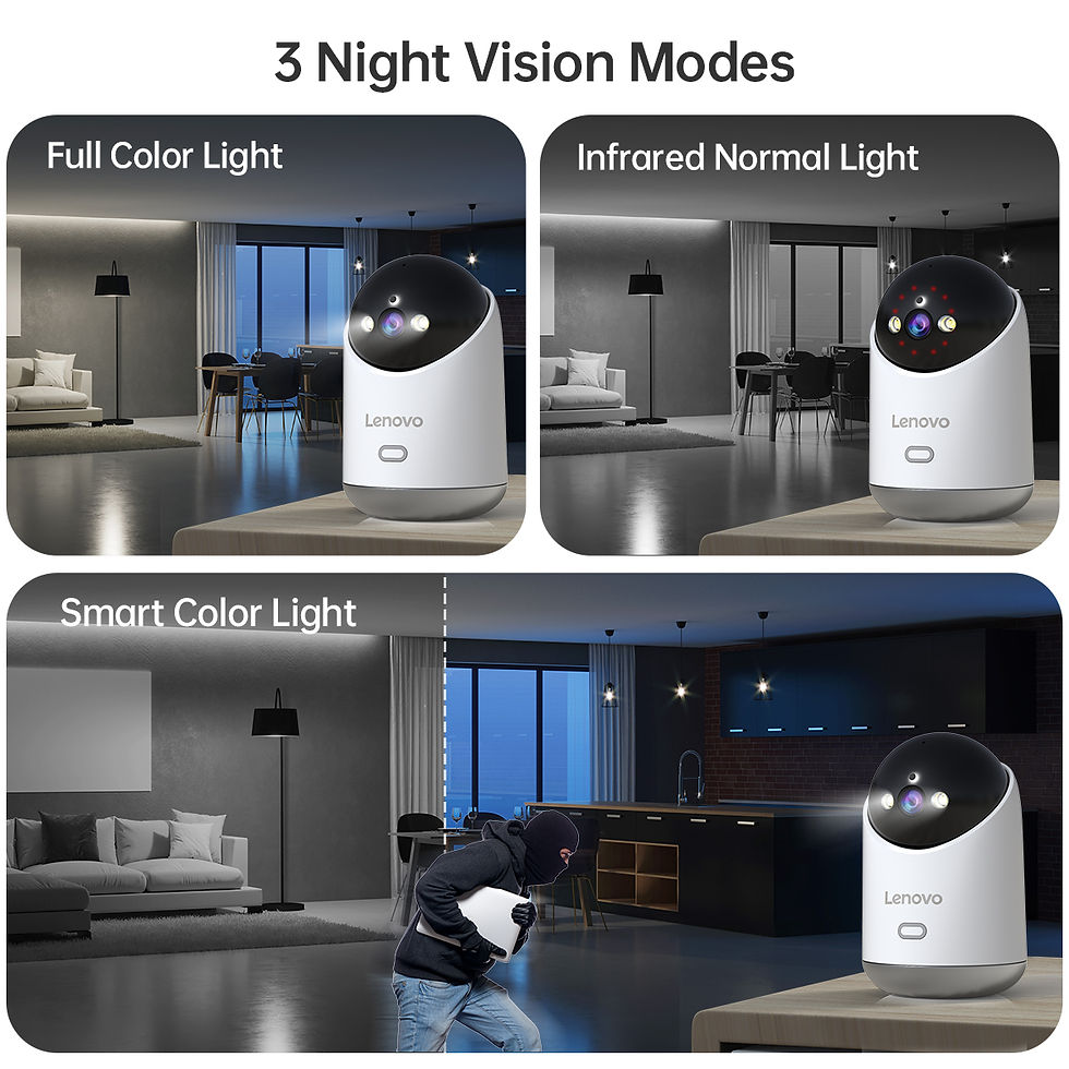 Thumbnail: Lenovo 5MP WiFi Camera Smart Home Indoor IP Camera Full Color Night Auto Trackin