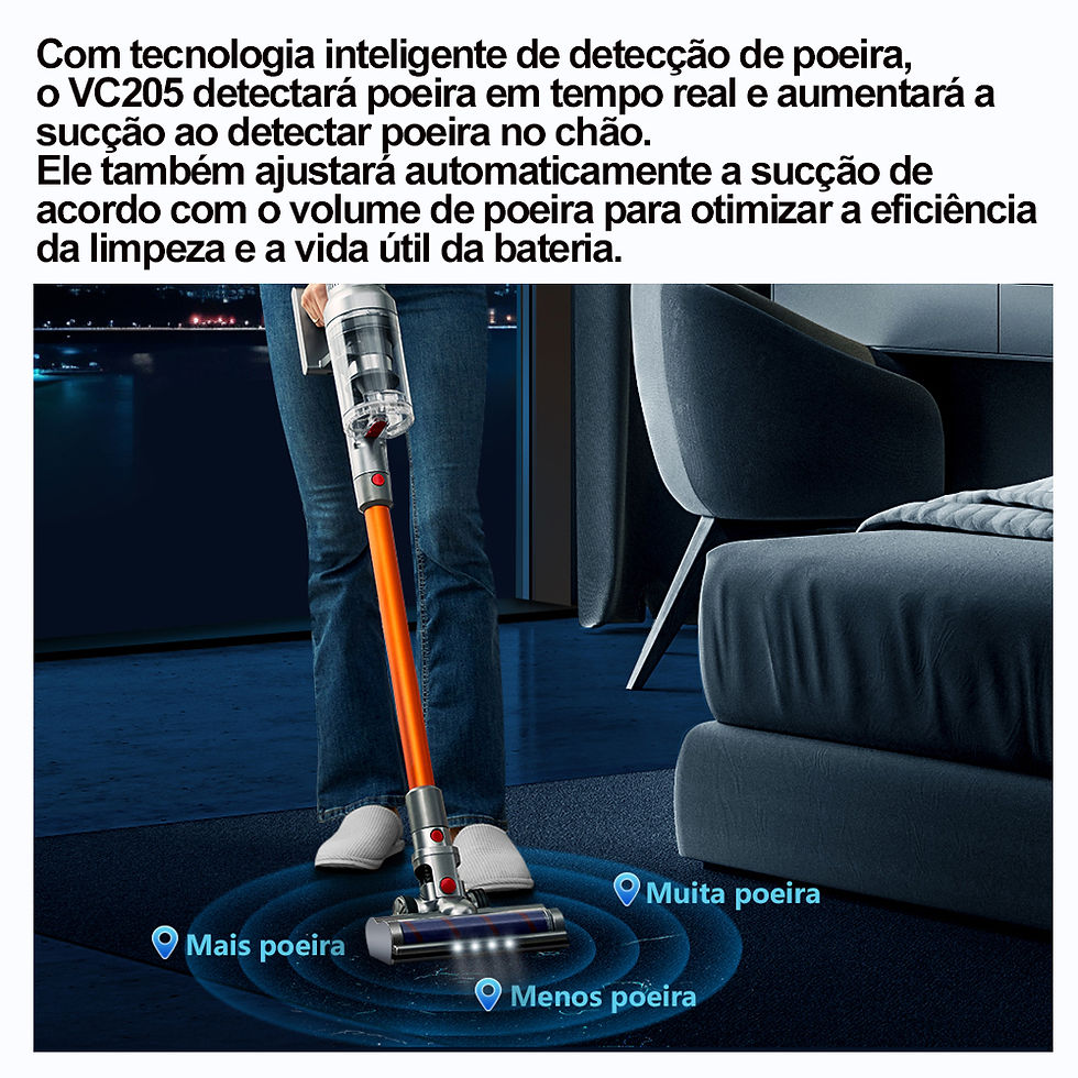 Thumbnail: ABIR VC205 Cordless Handheld Vacuum Cleaner,27000PA,Touch Screen,Smart Dust Sens