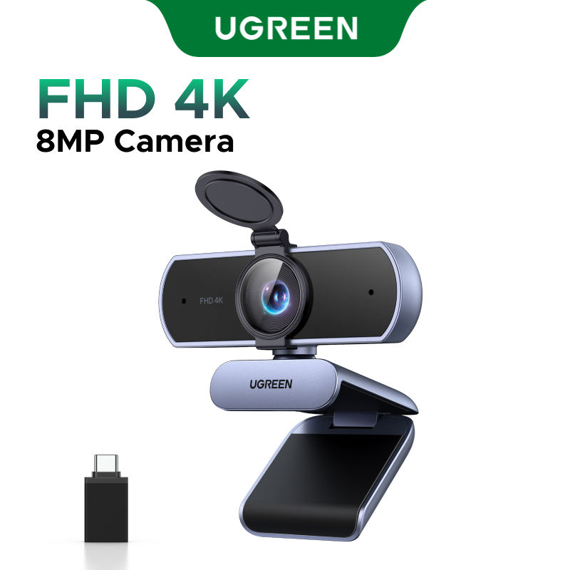 UGREEN 4K FHD 1080P Webcam 8MP for PC, PDAF Auto Focus, Dual AI Noise-Cancelling