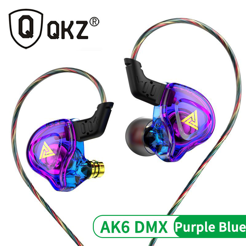 Thumbnail: Original QKZ AK6 ARES/DMX/AKX Earphones HIFI Heavy Bass In Ear Monitor Wired Hea