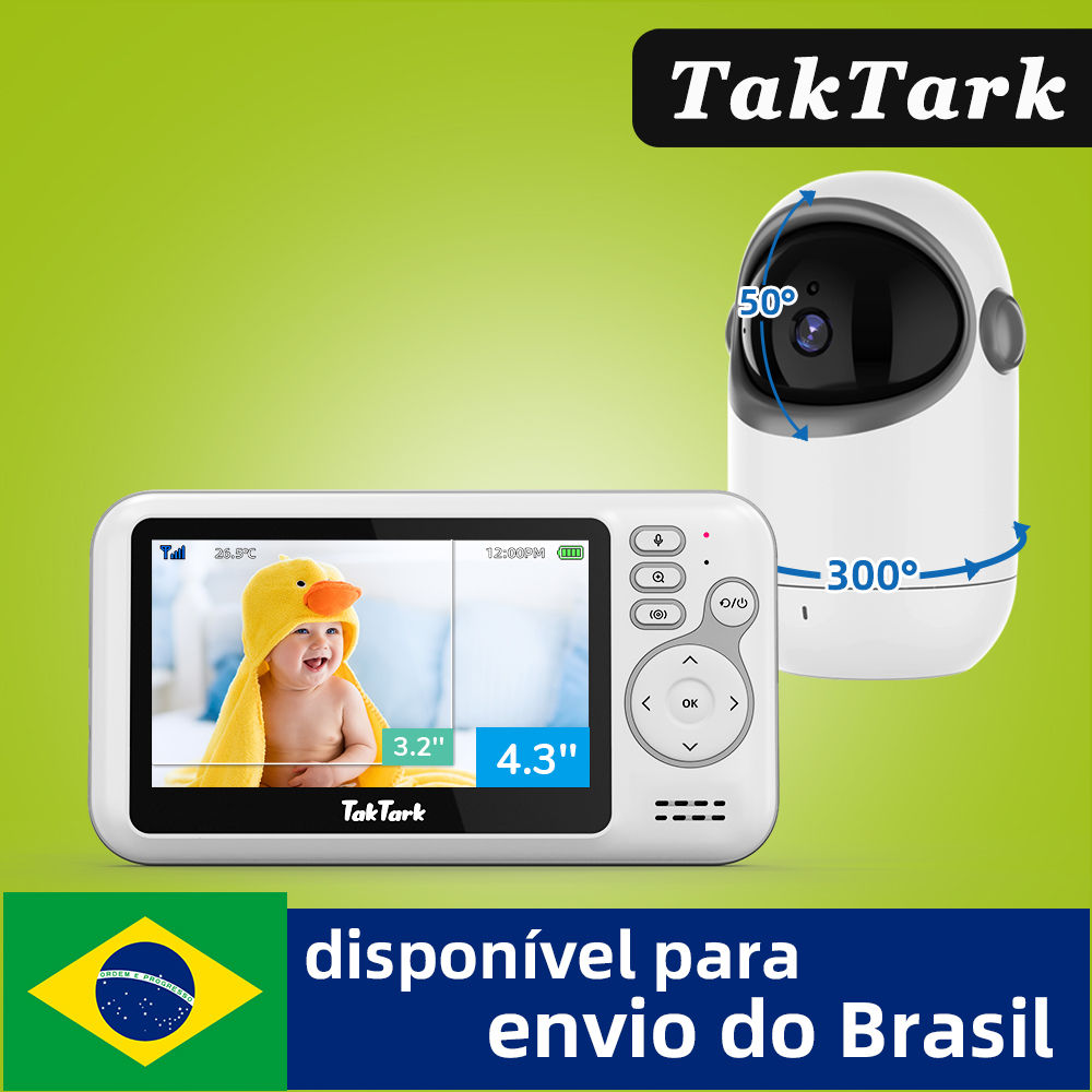 4.3 Inch Video Baby Monitor With Digital Zoom Surveillance Camera Auto Night Vis