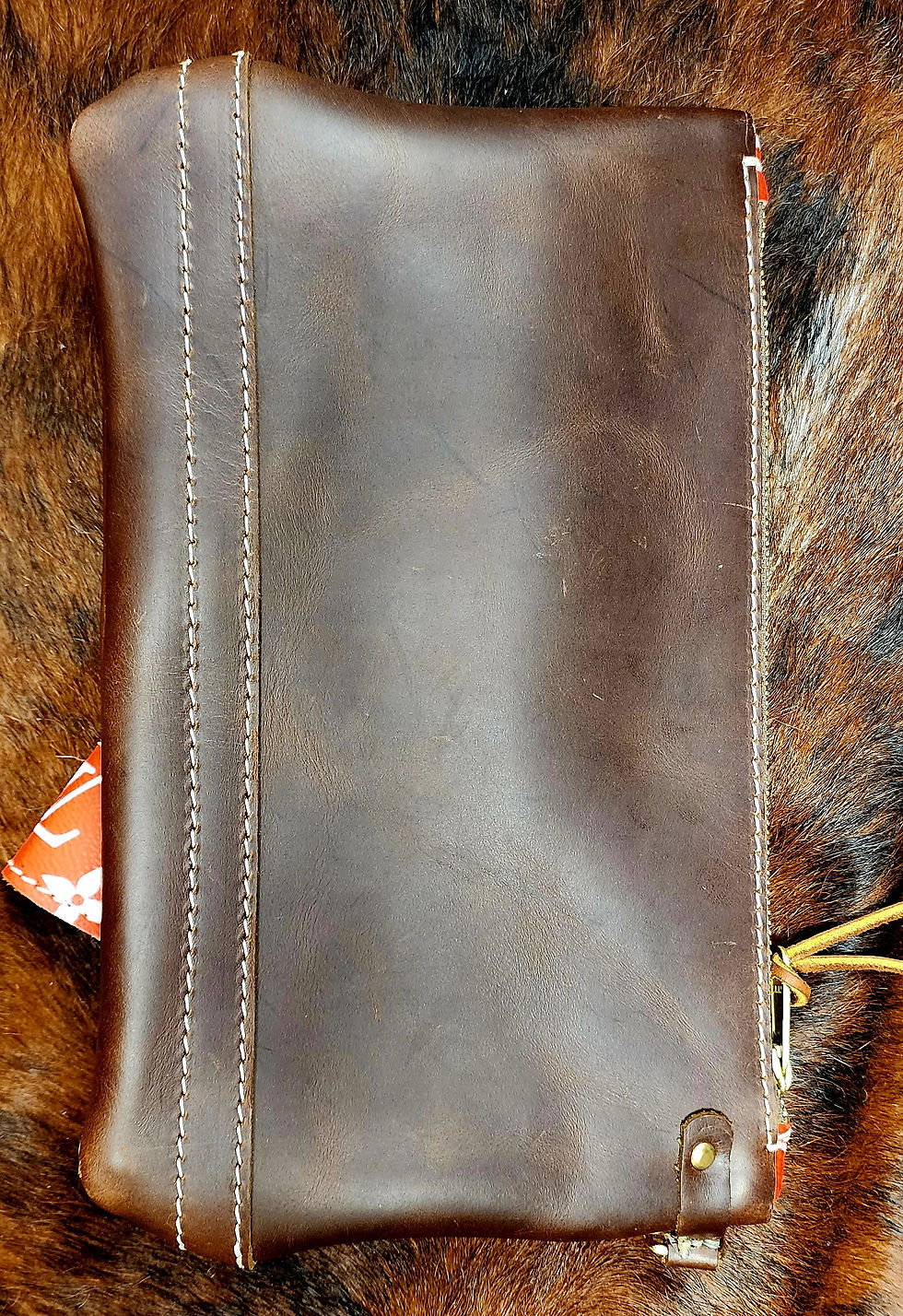 Thumbnail: Handmade leather clutch purse