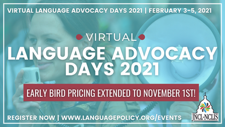 Discounted Registration for Virtual World Language Advocacy Days Event