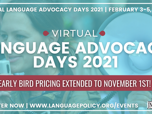 Discounted Registration for Virtual World Language Advocacy Days Event