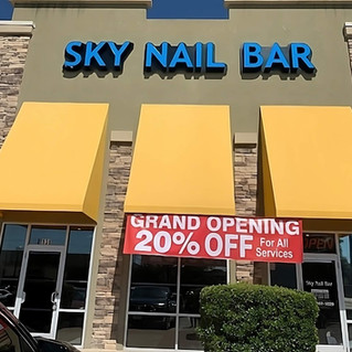 Sky nail bar from the outside