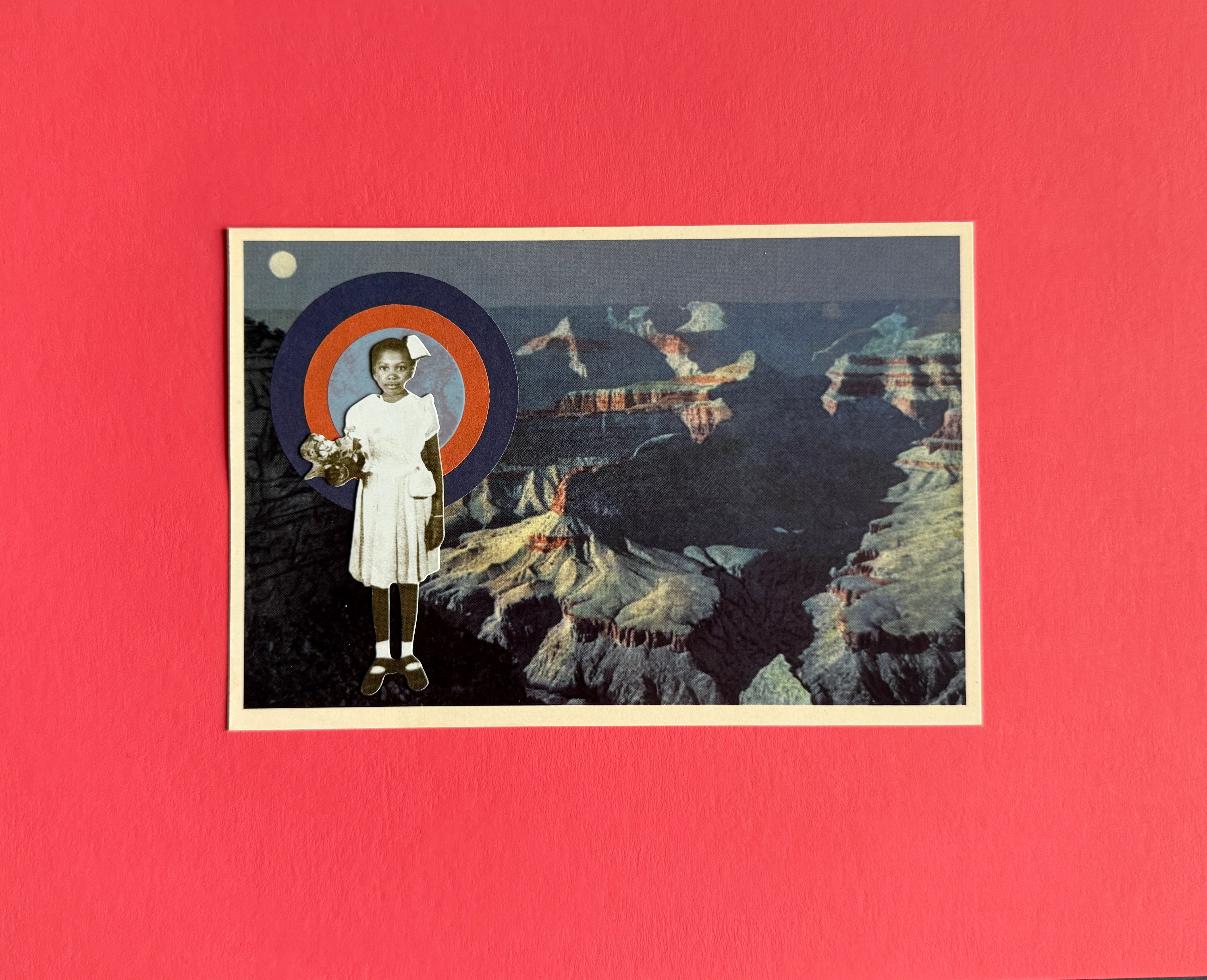 Nocturnal  - handmade collage 20x25 cm