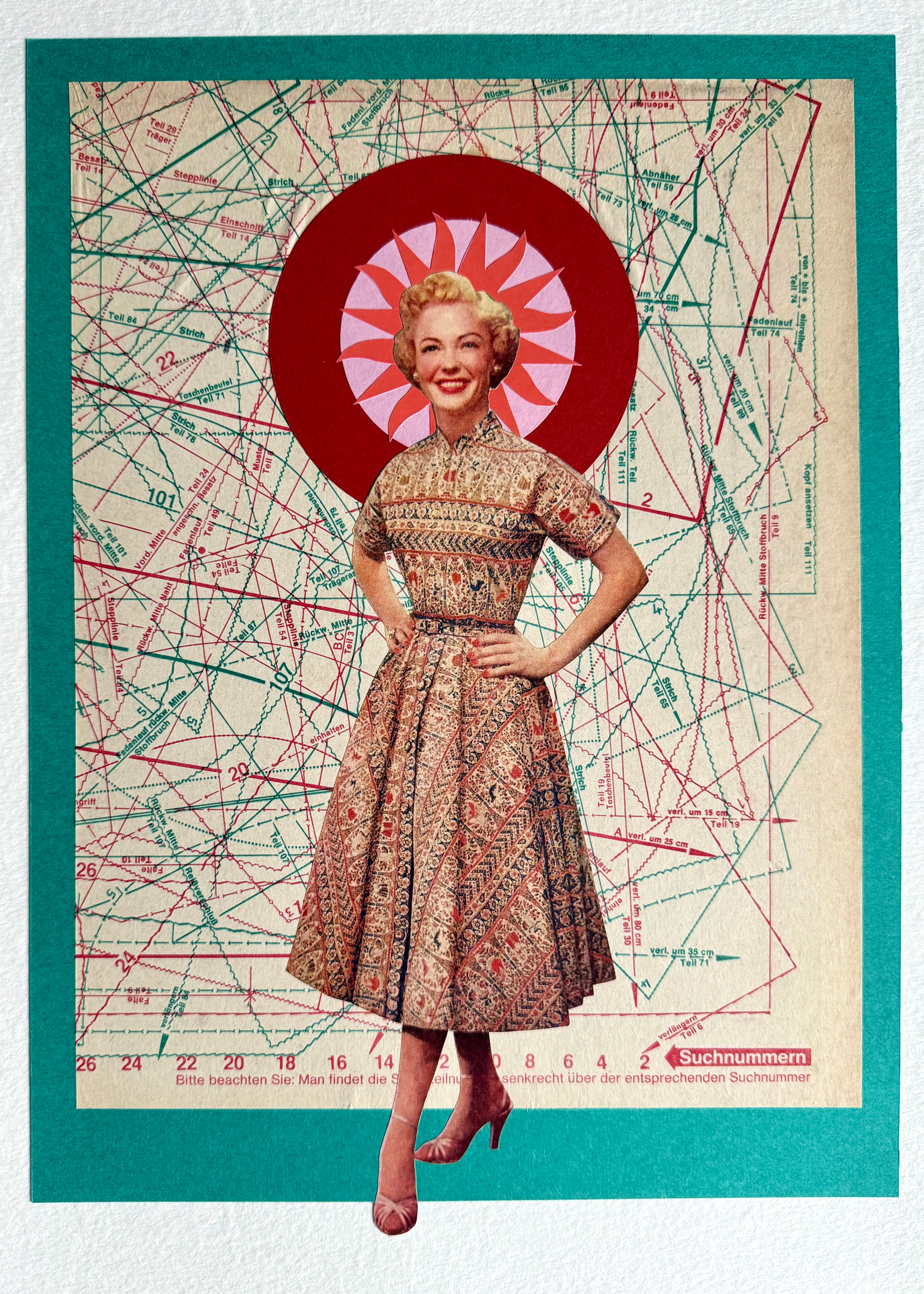 Vogue - handmade collage 28x37 cm