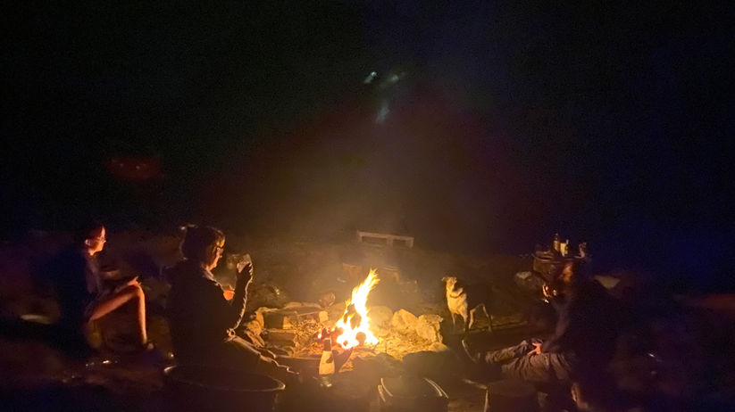 Camping fire Snowdon