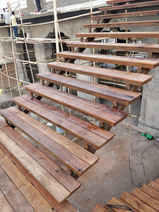 Red Cedar on staircase at Jaipur restaurant