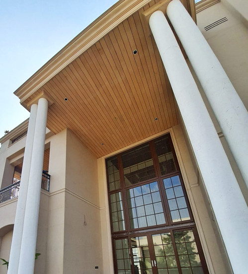 Timber soffits using softwood boards