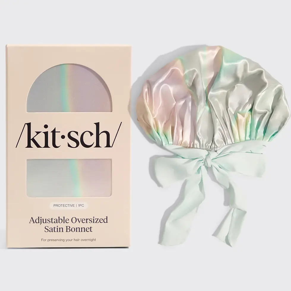 Kitsch Oversized Adjustable Bonnet in Aura -packaged