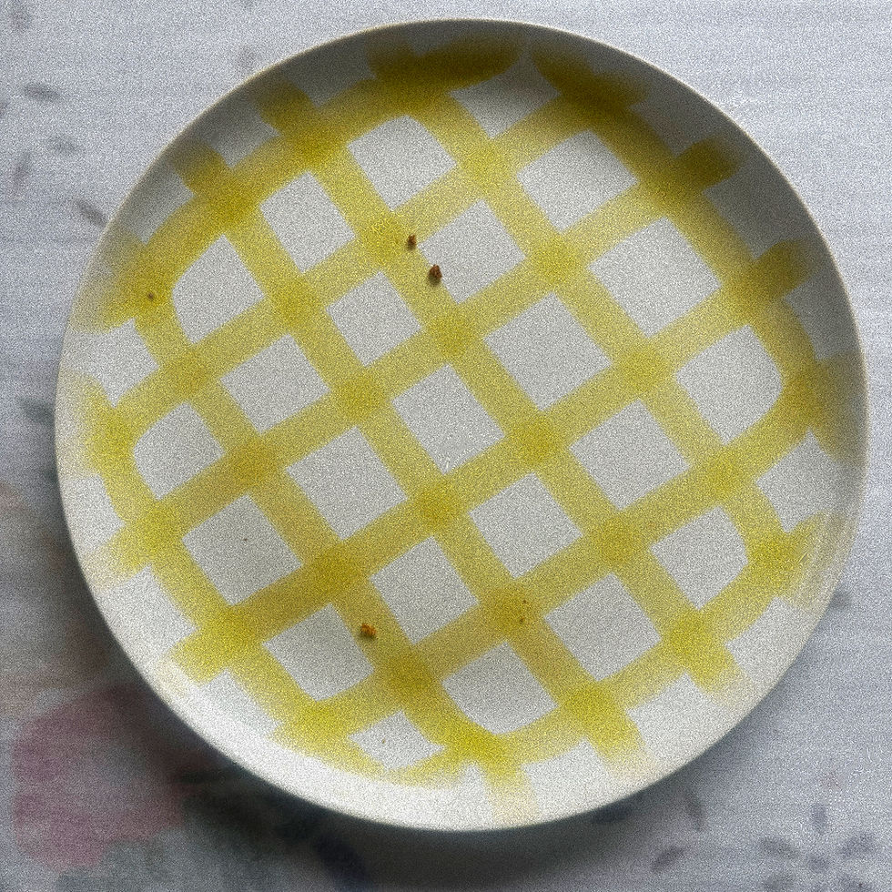 Mesbis Yellow Stripped Plate