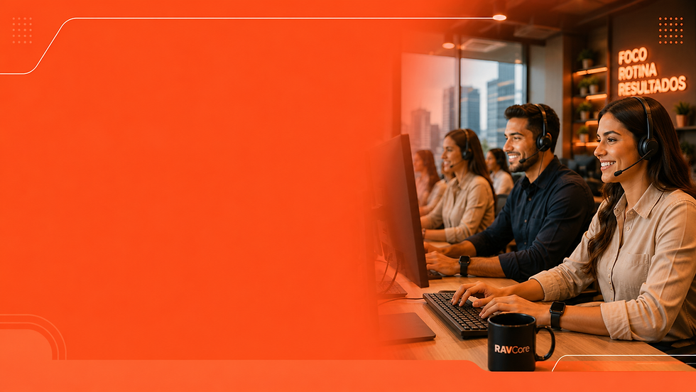 Equipe de SDR dedicado para sua empresa trabalhando em escritório.