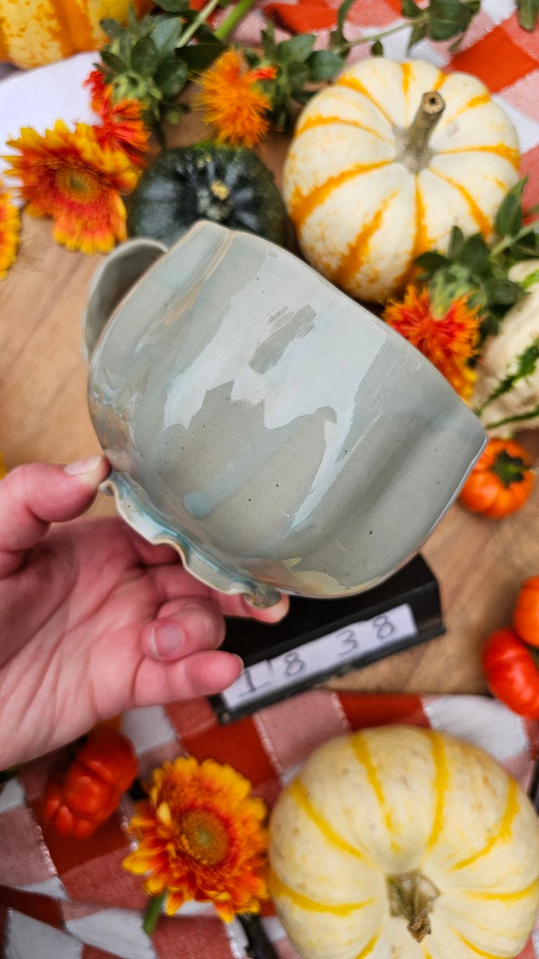 Thumbnail: Celadon Flower Mug #1838