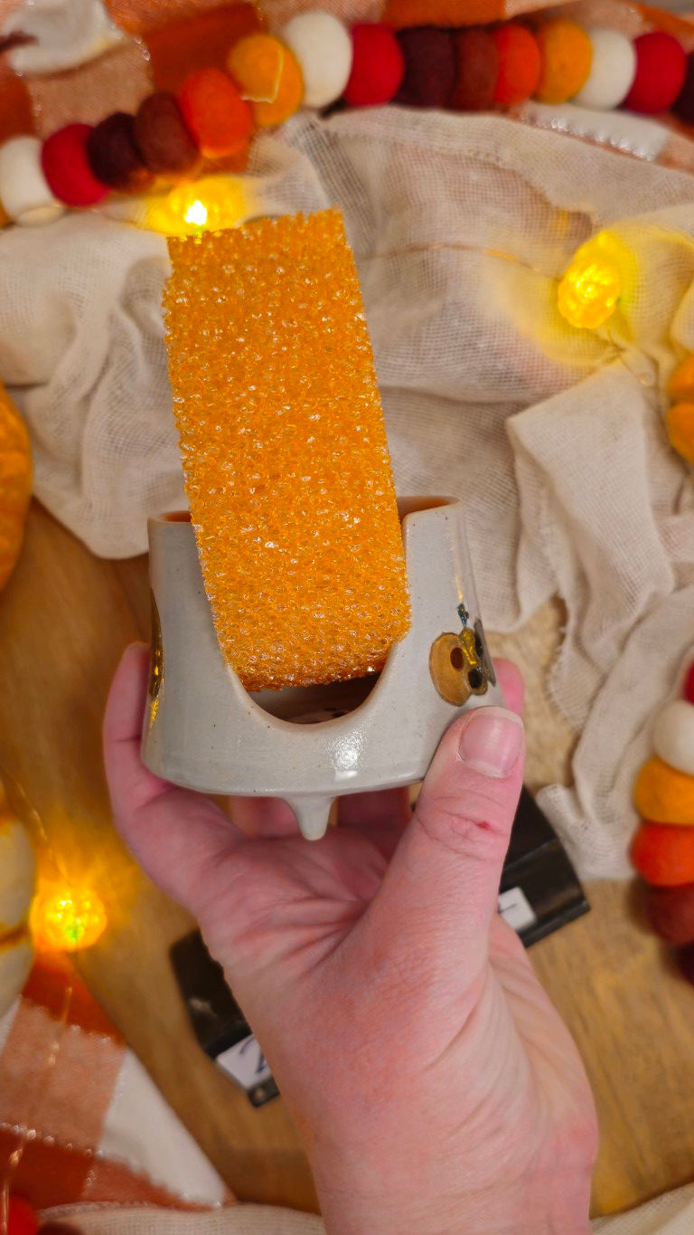 Thumbnail: Jack O'Lantern Painted Spongeholder #2277