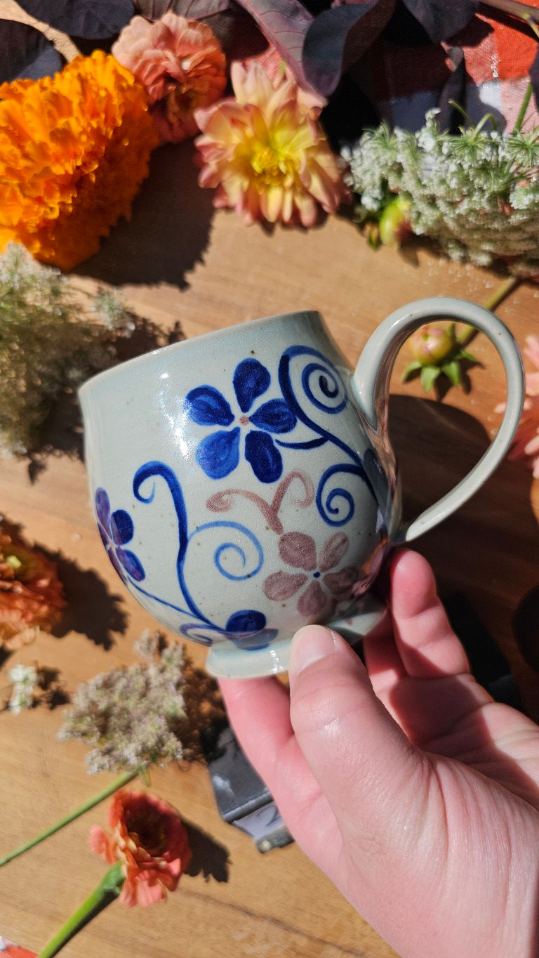 Thumbnail: Would You Like The Antidote Right handed Floral Swirl Mug #2521