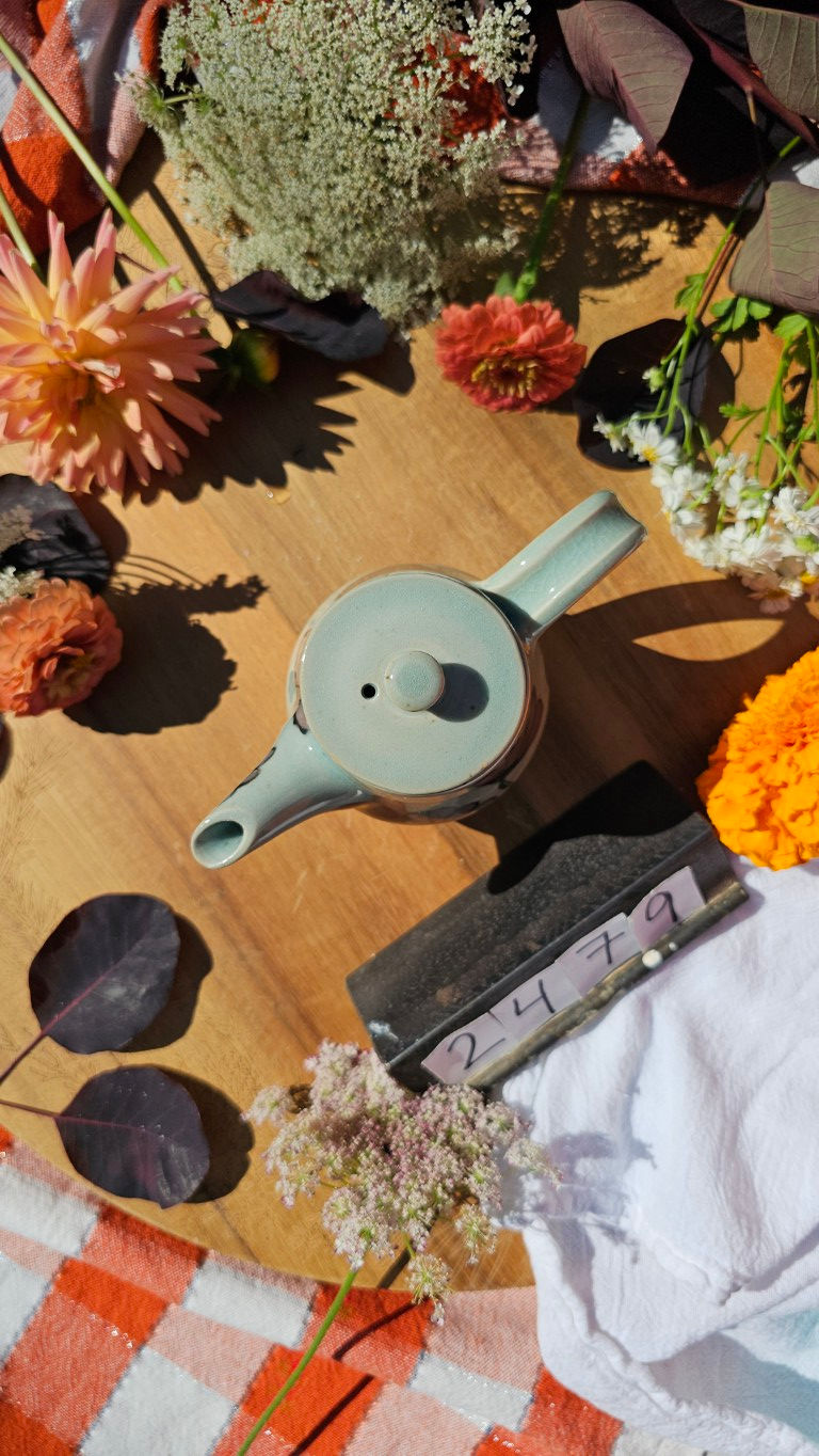 Thumbnail: Little Teapot with Pink and Red Flowers #2479