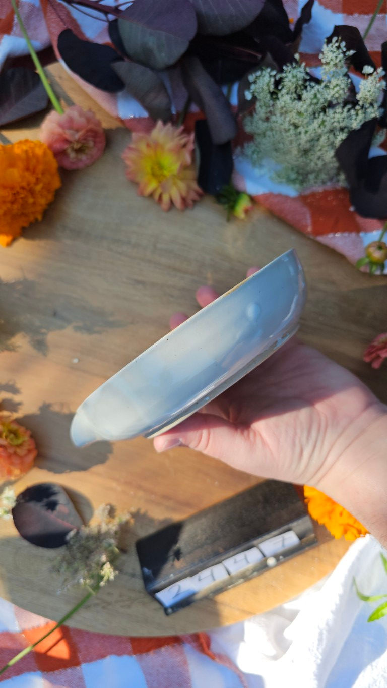 Thumbnail: White and Blue Spoon Rest #2446
