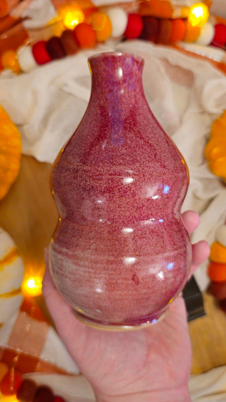 Thumbnail: Copper Red Gourd Shaped Decor Bottle #2309