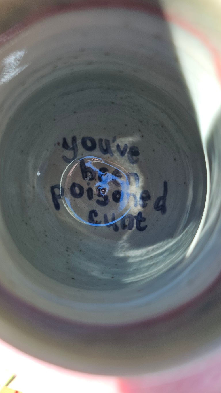 Thumbnail: You've Been Poisoned Cunt Oribe Left Handed Mug #2516