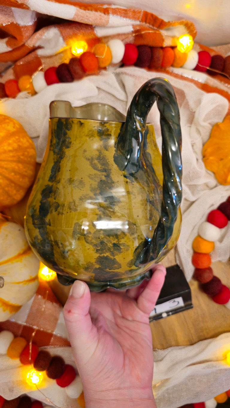 Thumbnail: Yellow and Green Pumpkin Pitcher #2293