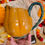 Thumbnail: Orange Pumpkin Pitcher with Black Inside #2294