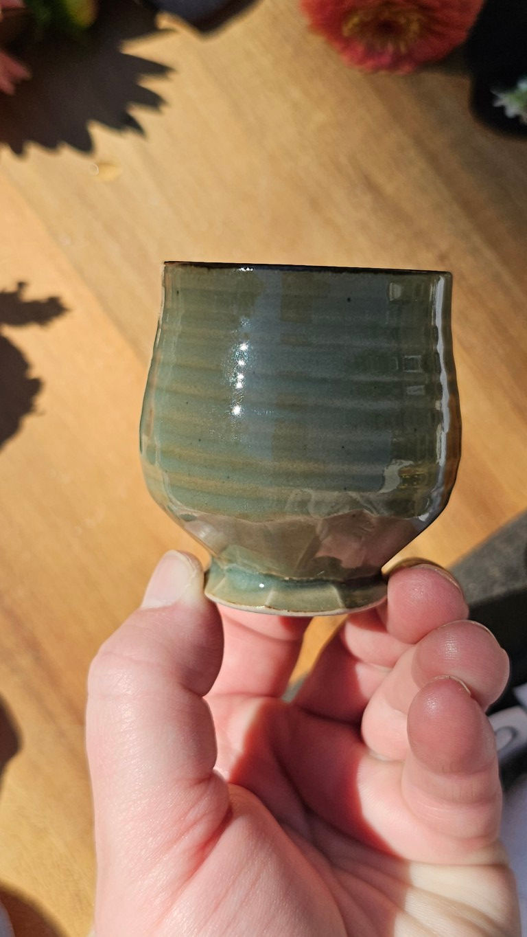 Thumbnail: Little Green Celadon Tea Cup #2468