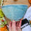 Thumbnail: Blue Bowl with Small Flower #2140