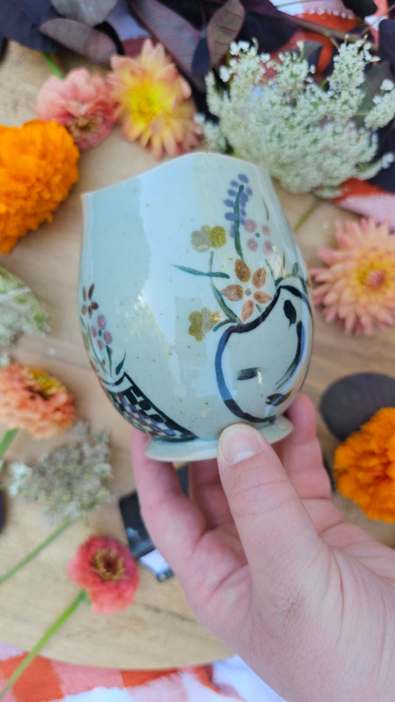 Thumbnail: Bouquet and Vases Mug with Altered Lip #2522