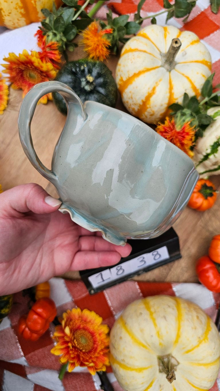 Thumbnail: Celadon Flower Mug #1838