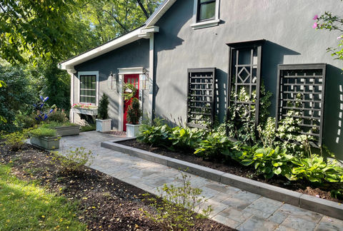 Custom pathway around house
