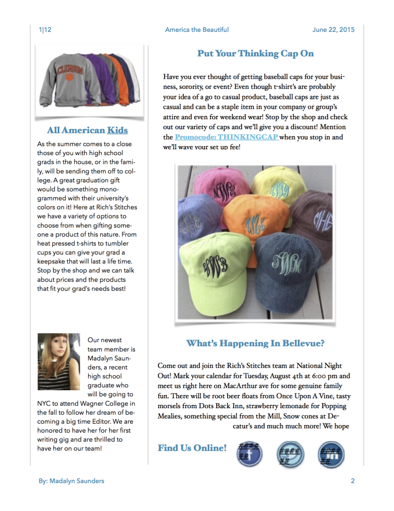 Rich's Stitches July 2015 (2)