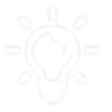 An icon of a lightbulb