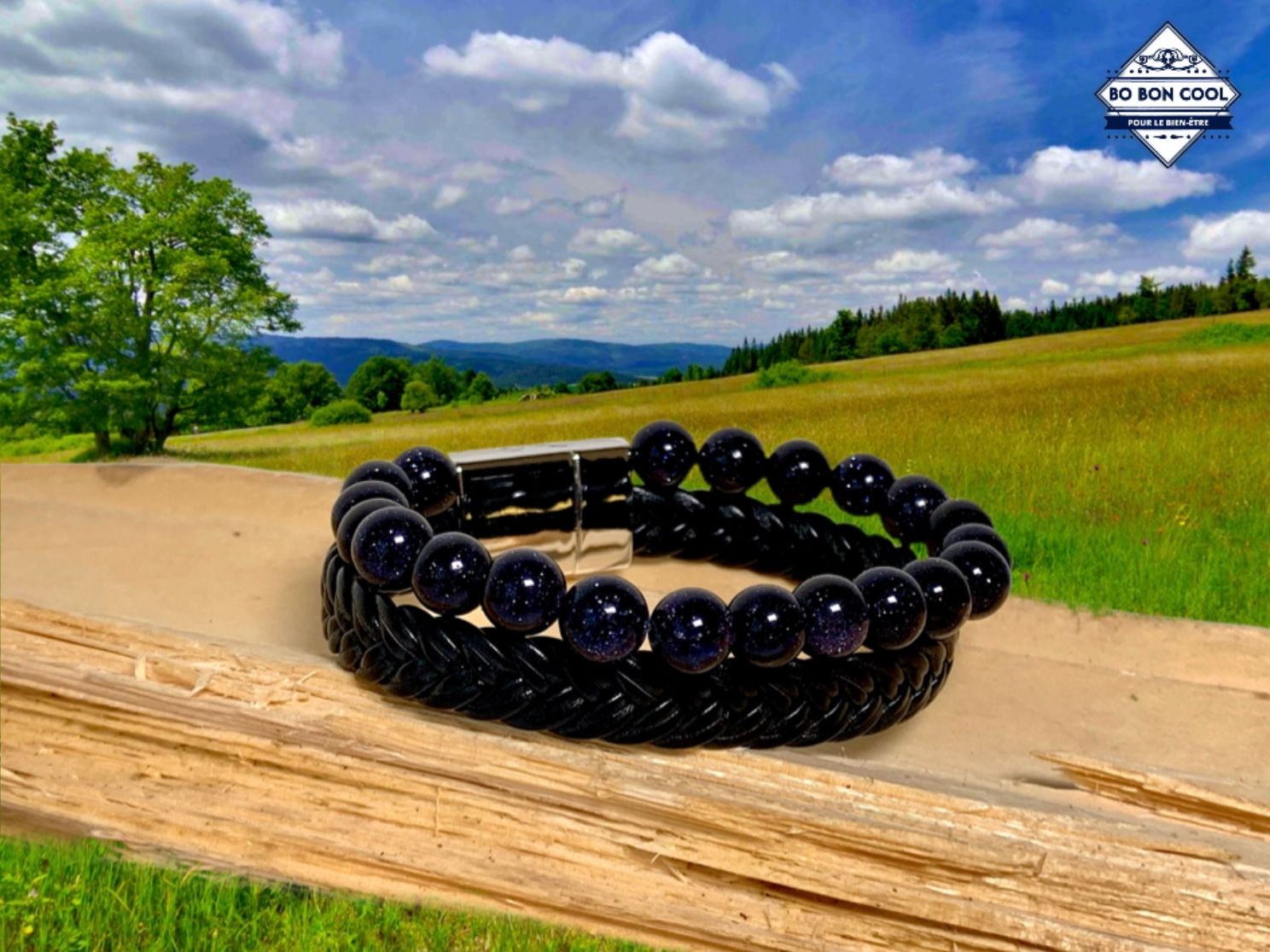 Bracelet en Grès Bleu BBC-P 015-5