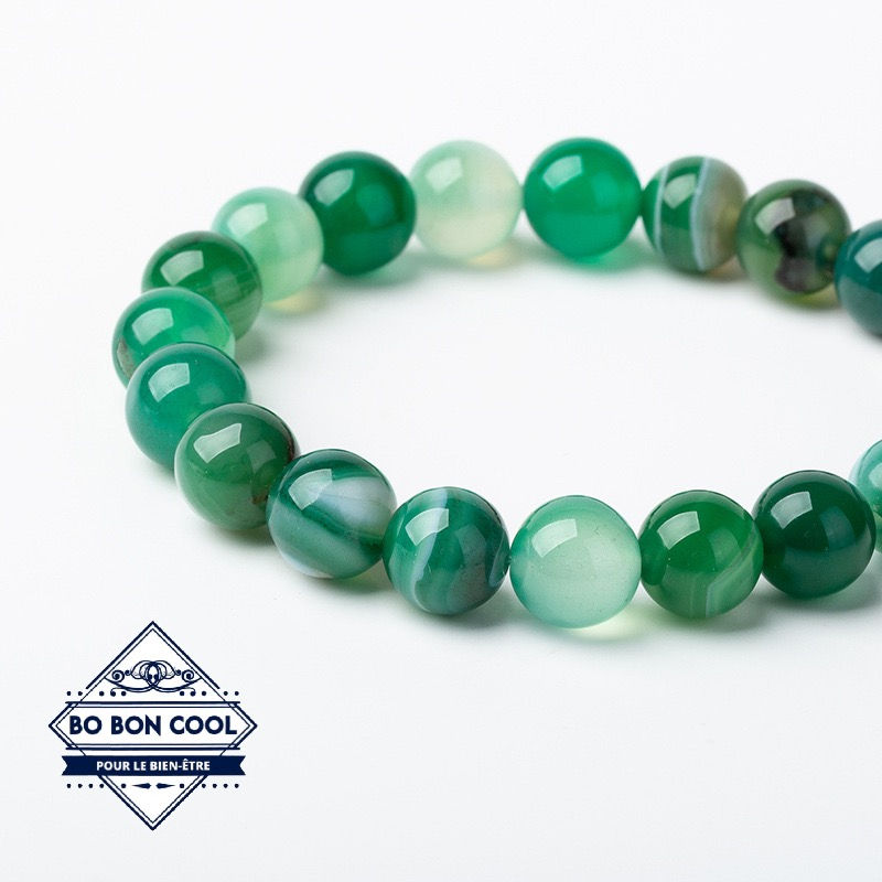 Miniature : Bracelet en Agate Verte BBC-P 003