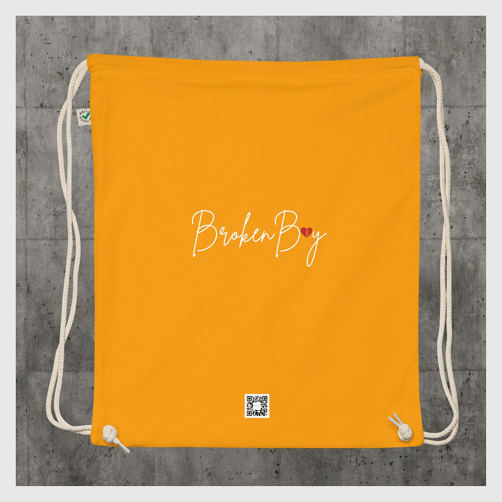 Thumbnail: 'Broken Boy' Organic cotton drawstring bag