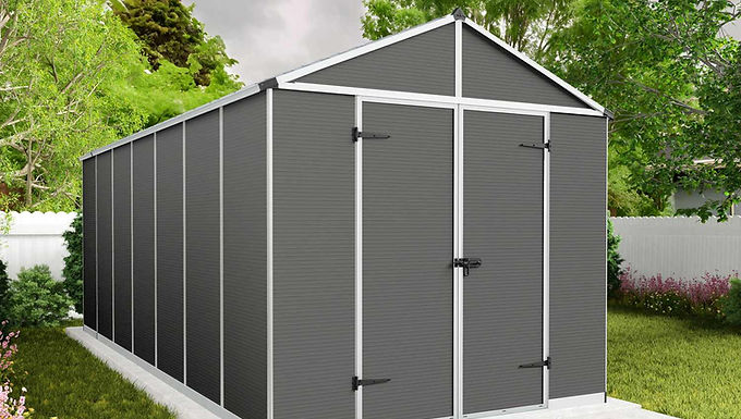 מחסן גינה RUBICON 2.4x5.3 אפור כהה