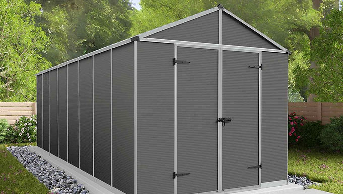 מחסן גינה RUBICON 2.4x6 אפור כהה