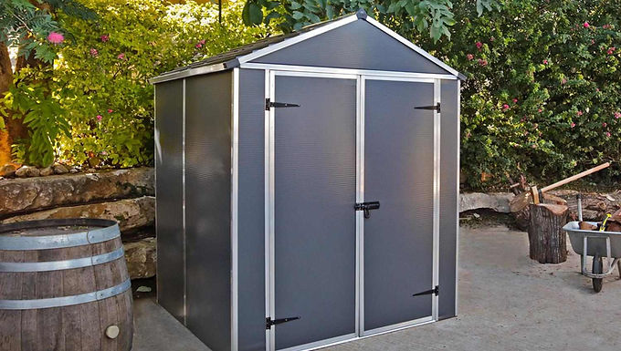 מחסן גינה RUBICON אפור כהה 1.9x1.5