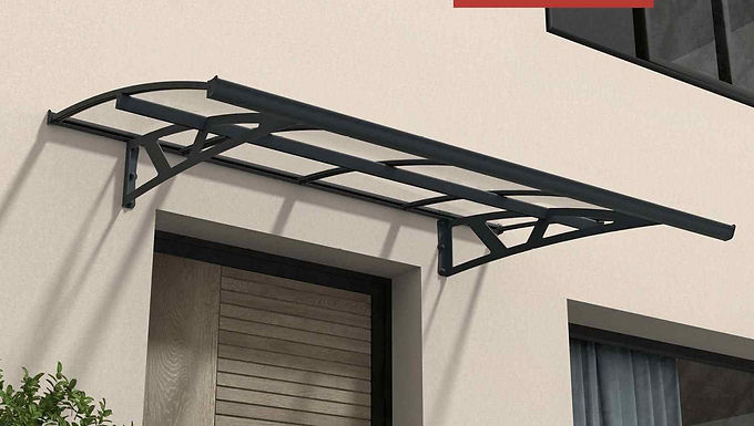 גגון AMSTERDAM אפור שקוף 1.4x2.2