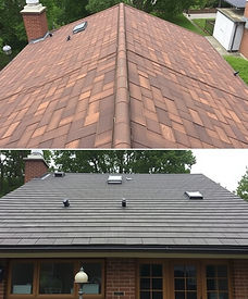 Roof Replacement Before After