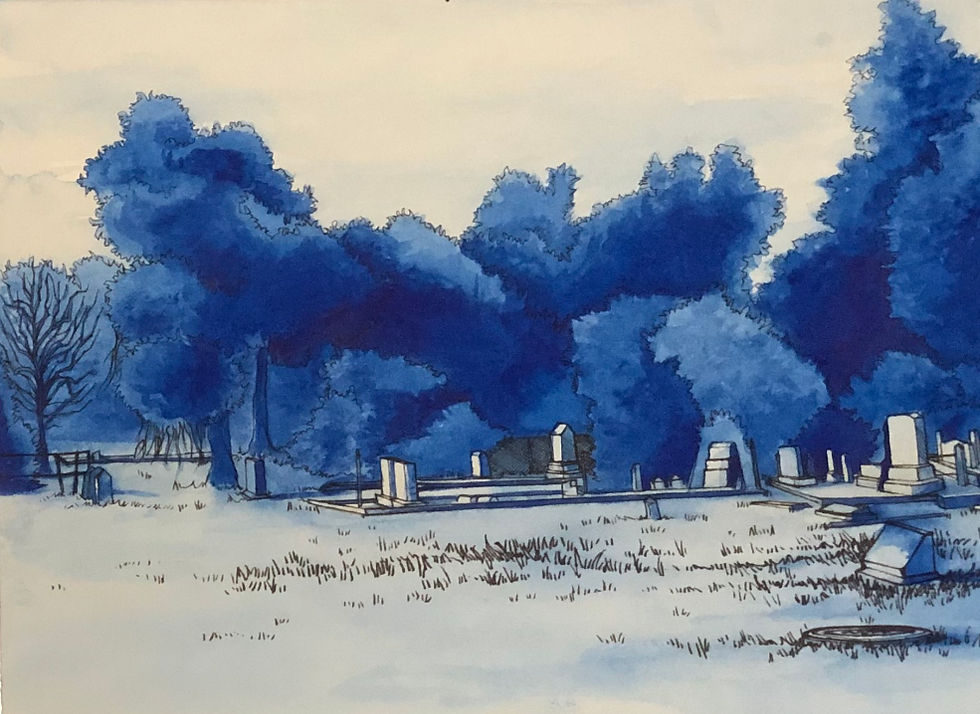 "Laurel Grove North Cemetery (Watercolor)"