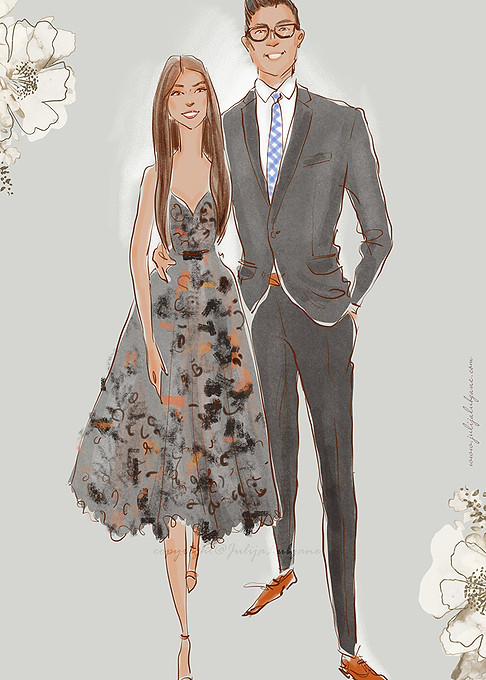 WEDDING FASHION ILLUSTRATION, LIVE EVENTS, illustrated by JULIJA LUBGANE.jpg