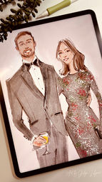 wedding, live event, fashion sketch, quick illustration, wedding artist