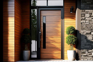 Timber Pivot door entrance