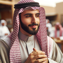 يظهر التزاماً بالقيم الإسلامية في مظهره وسلوكه