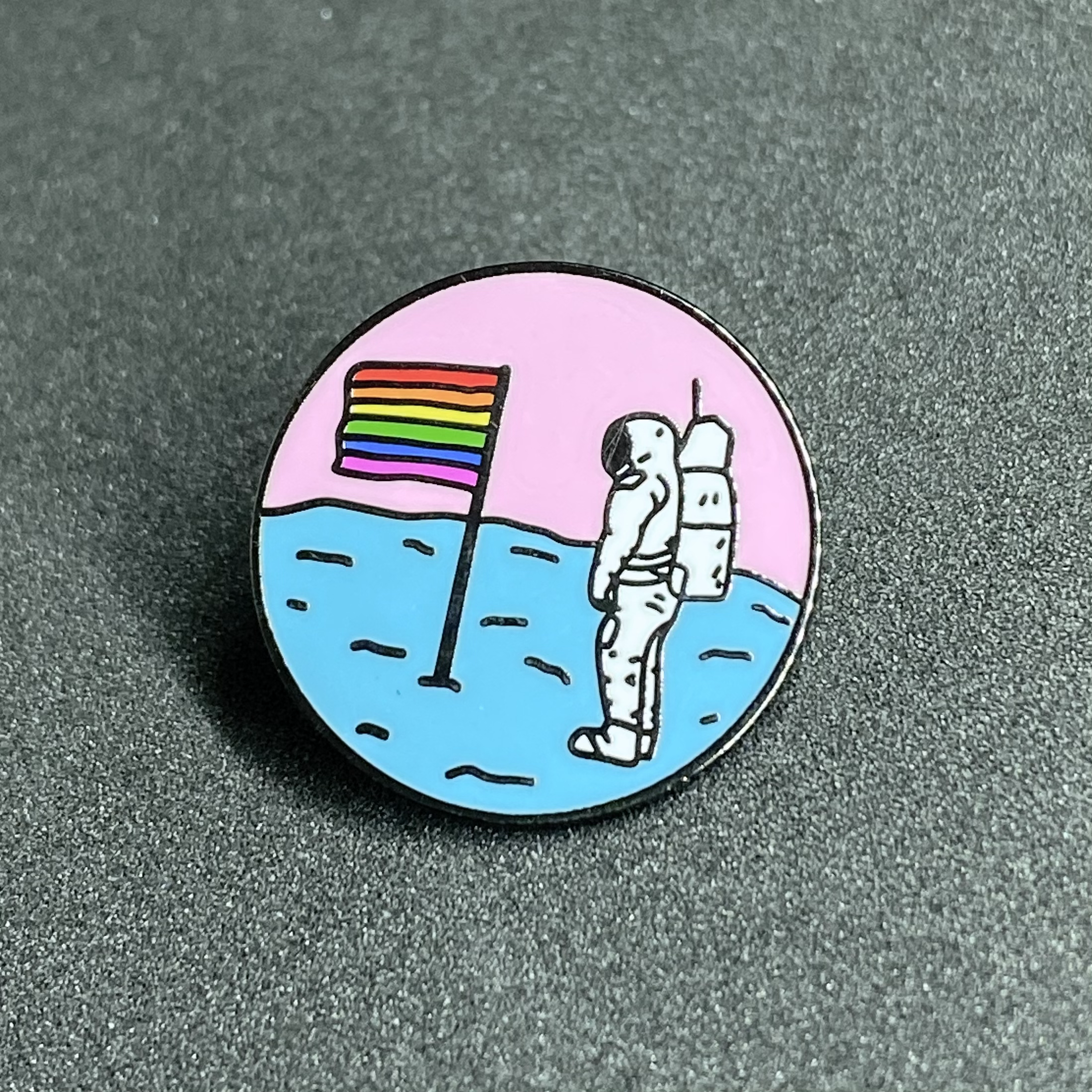 Queer Moon Astronaut Pin