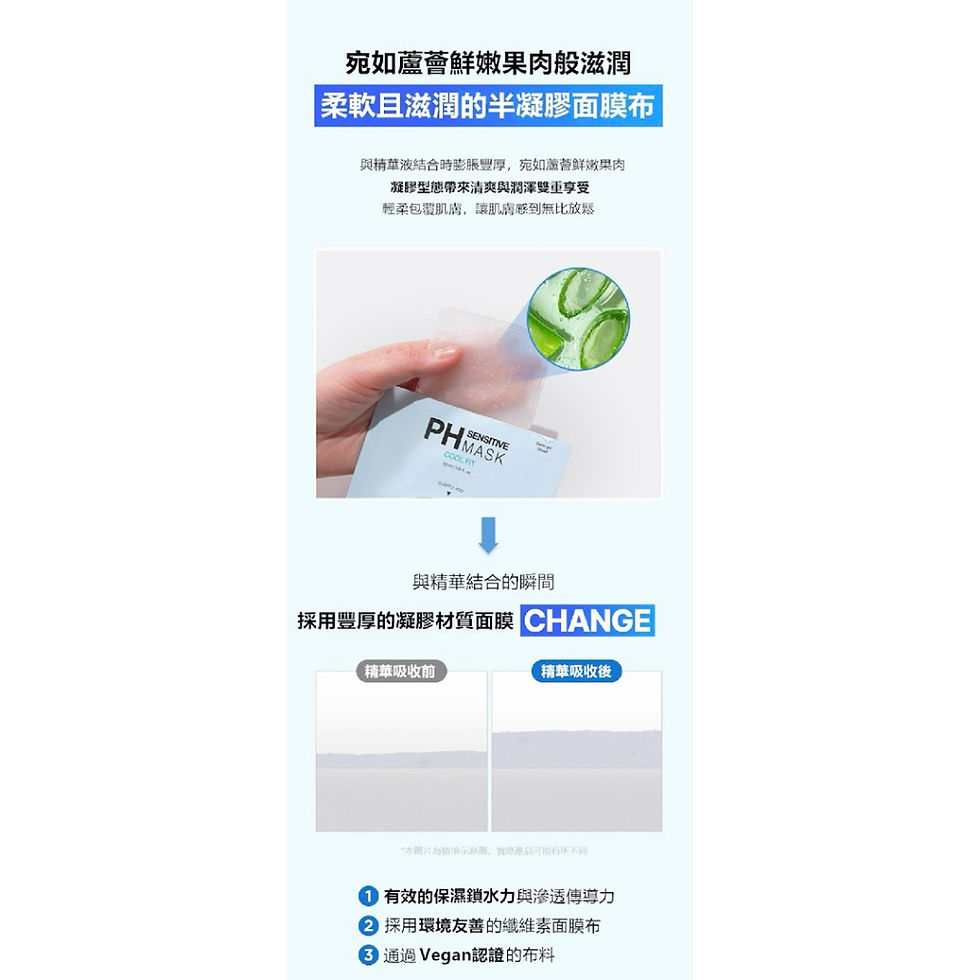 縮圖：SAM’U pH敏感逆時激光瞬效面膜 (5片/盒) | 敏感肌急救 | 舒緩保濕 | 冰鎮清涼款